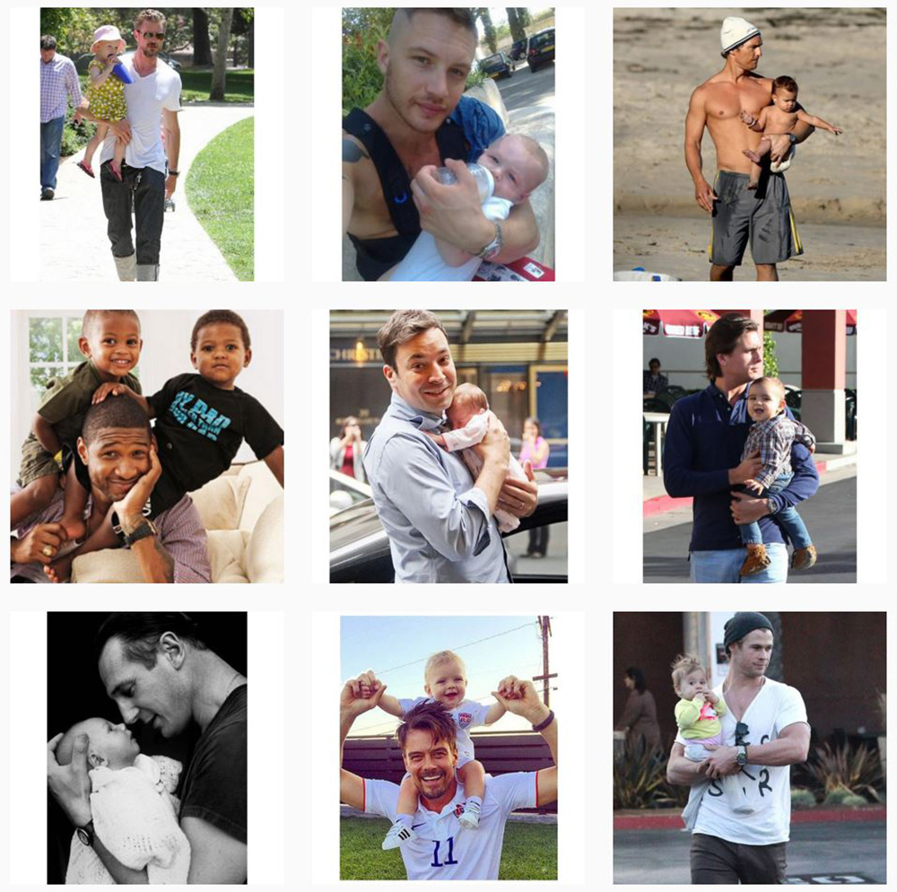 hot men with babies