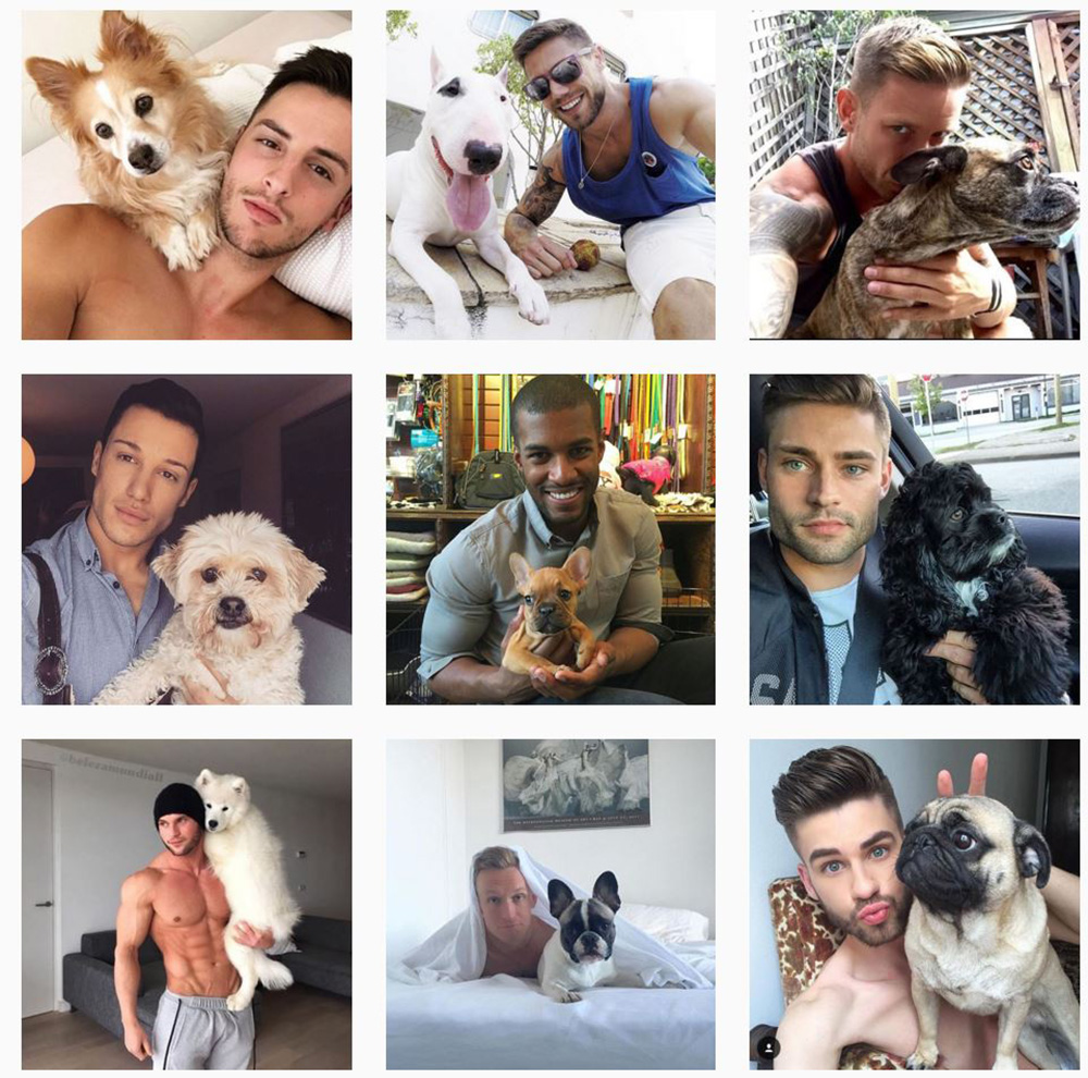 hot guys with dogs