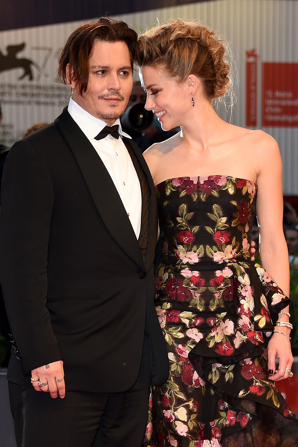 Johnny Depp and Amber Heard have the look of love at The Danish Girl premiere during the 72nd Venice Film Festival in September, 2015.