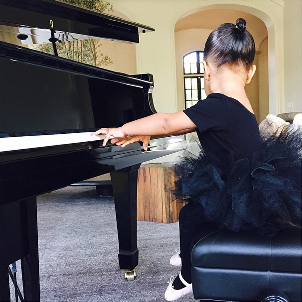 Piano time #IGotItFromMyDaddy, February 2015.