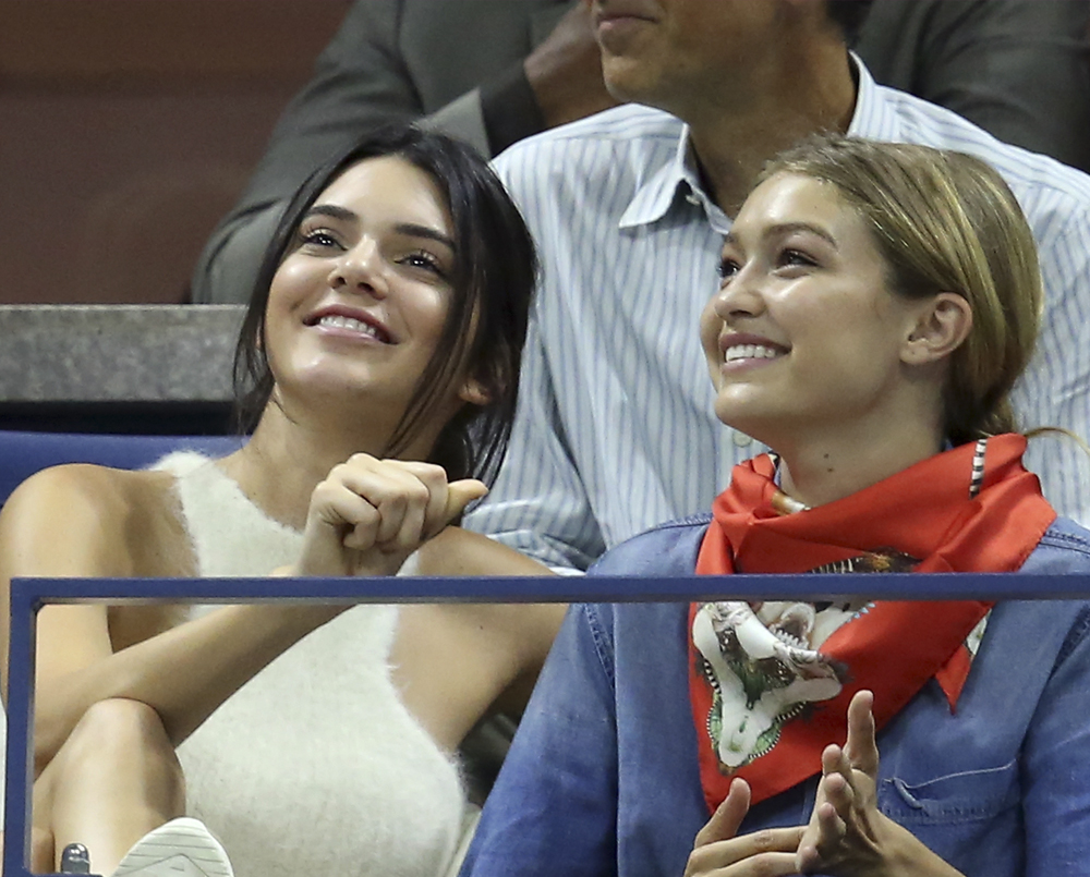 With matching beaming smiles at the US Open in September 2015.
