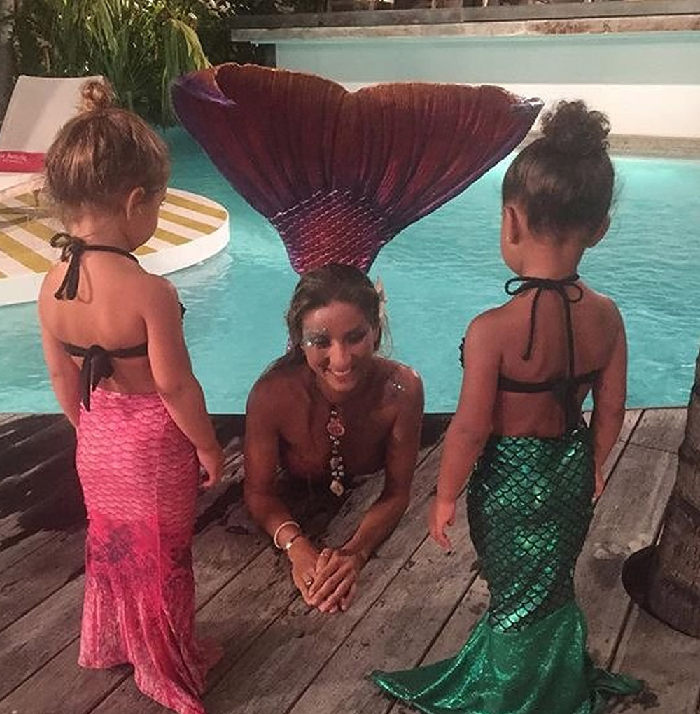 Meeting a magical mermaid with Penelope in St Barths, August 2015.