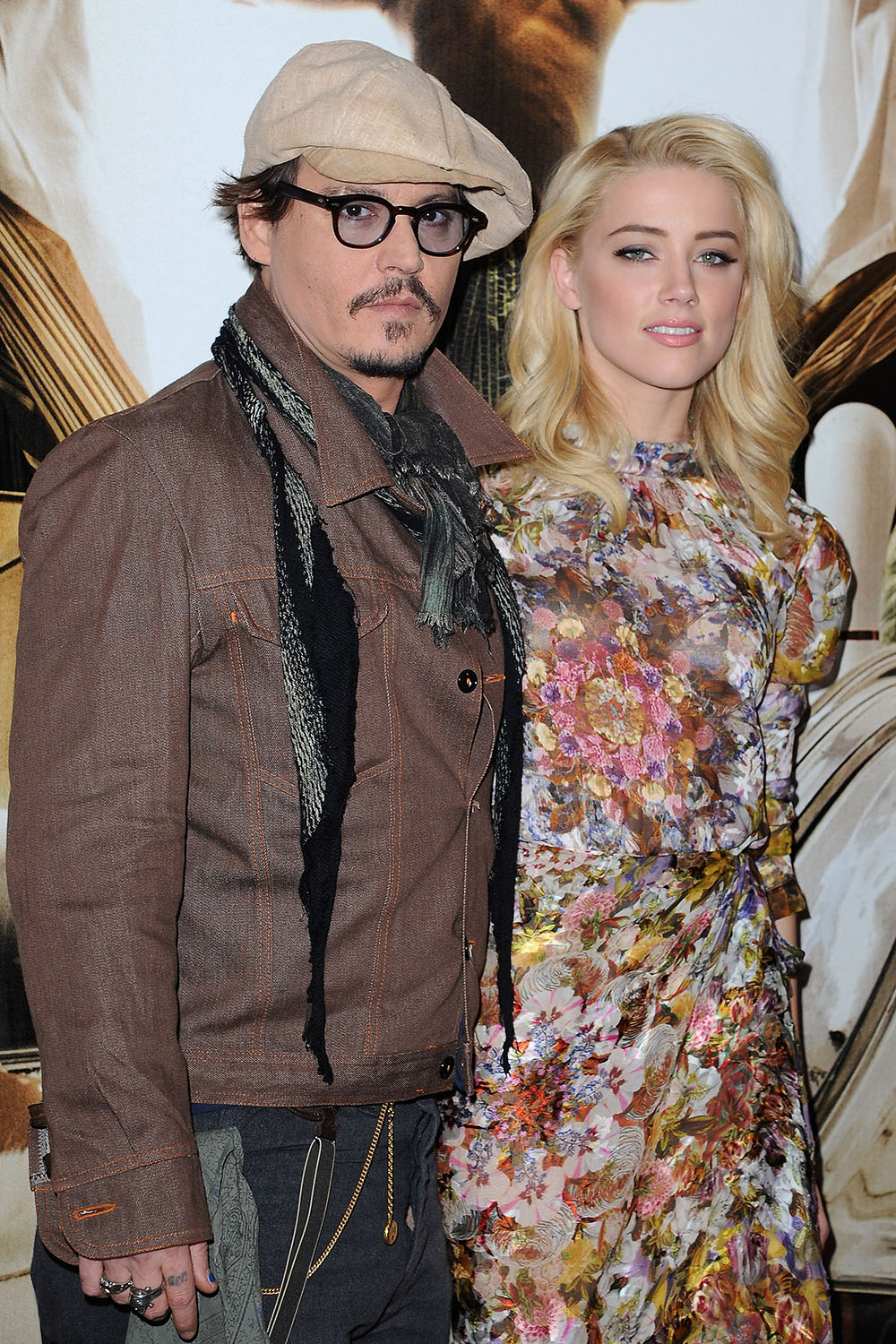 Johnny Depp and Amber Heard at a photocall for their film The Rum Diary in Paris in November, 2011.