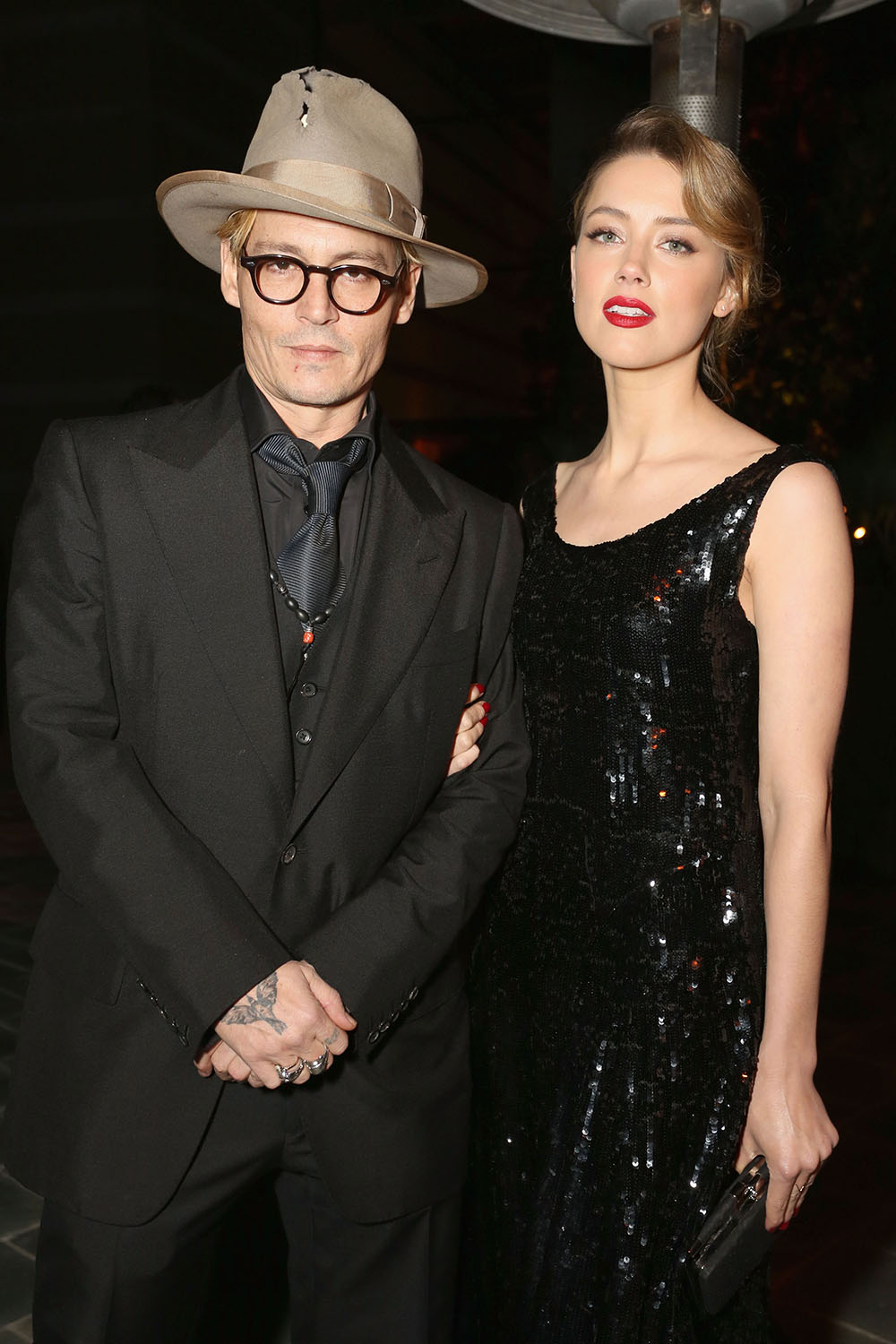 The newly engaged couple attend the Art of Elysium's 7th Annual Gala in January, 2014.