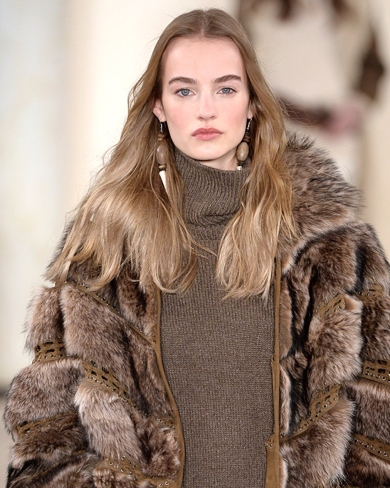 Model runway winter Ralph Lauren