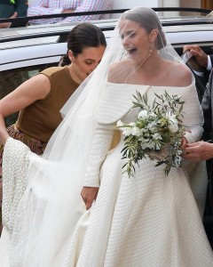 Lady Charlotte Wellesley weds in Emilia Wickstead gown