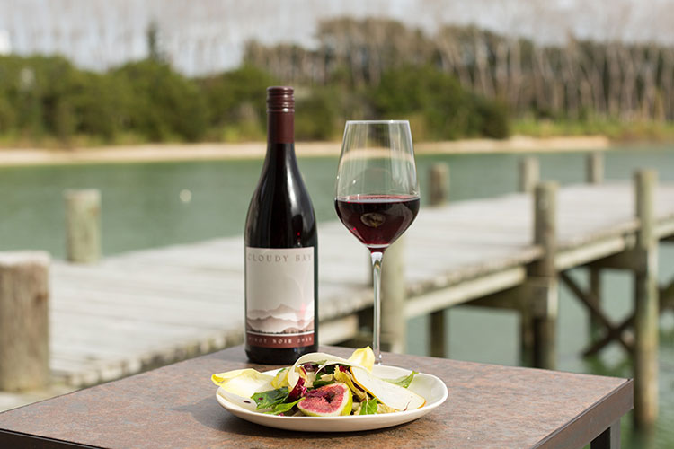 NSP smoked duck paired with Cloudy Bay pinot noir