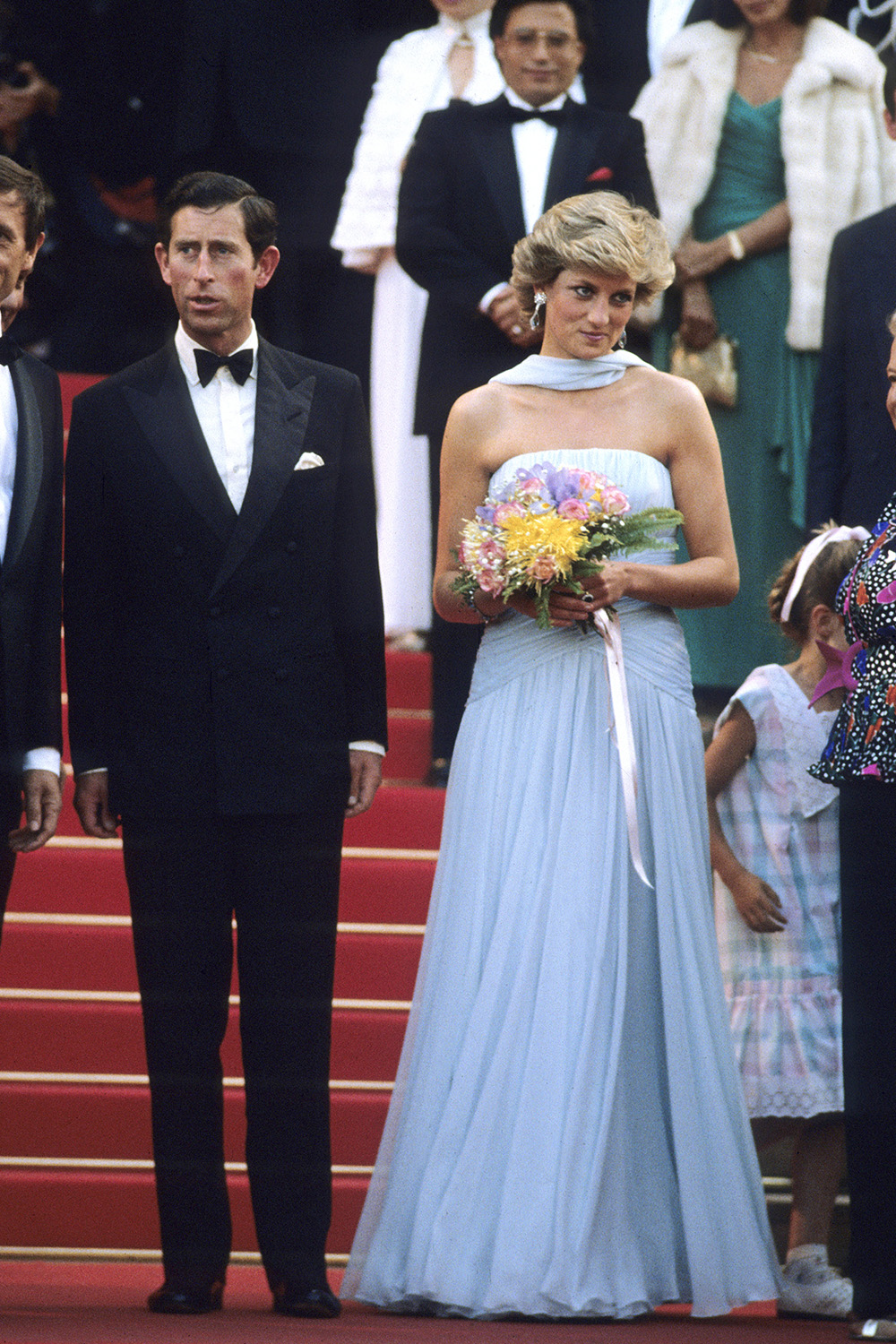 Prince Charles and Princess Diana in Catherine Walker, 1987.