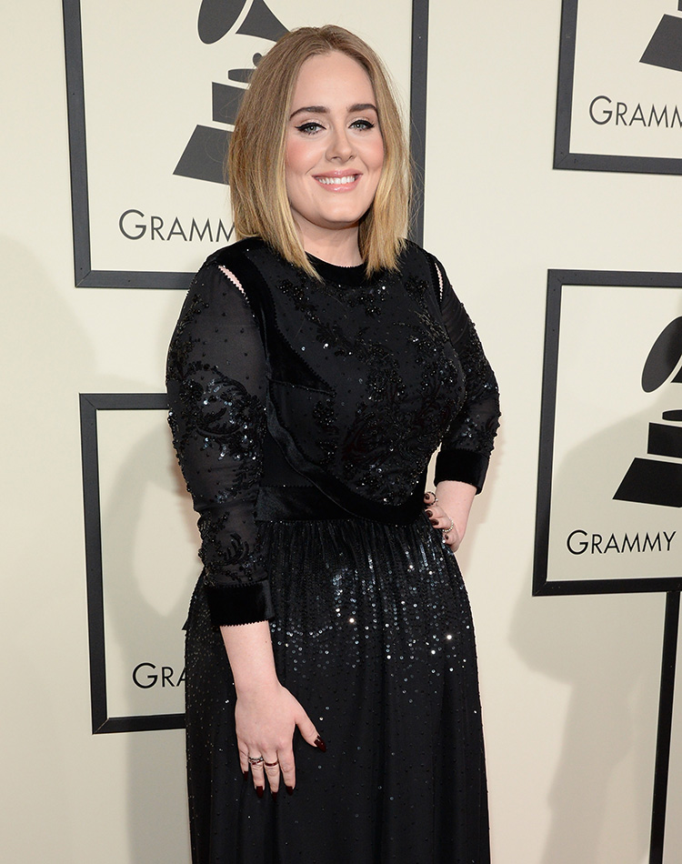 Adele at the 58th Grammy awards.