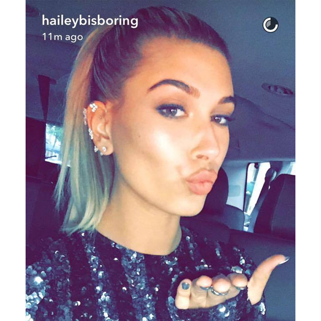 Hailey Baldwin, Snapchat.