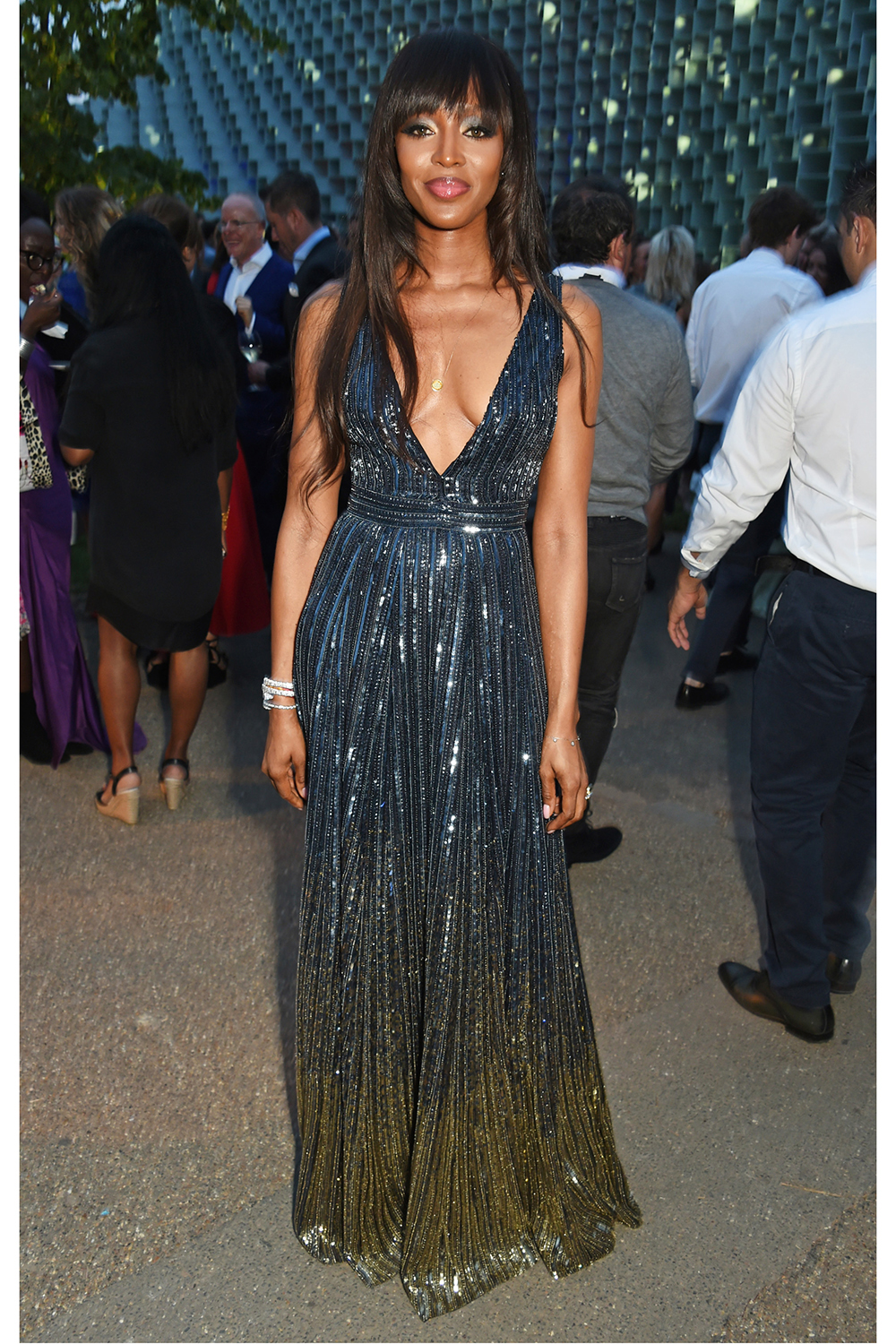 Naomi Campbell at the Serpentine Summer Party, co-hosted by Tommy at Kensington Gardens in London.