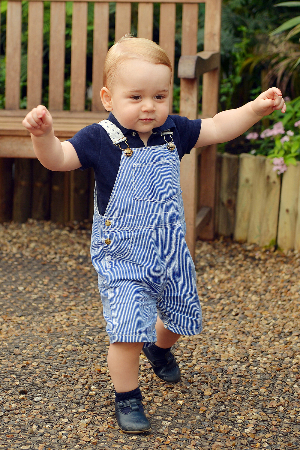 To celebrate HRH Prince George's first birthday, the Duke and Duchess released images of George during a visit to Sensational Butterflies exhibition at the Natural History Museum on July 02, 2014 in London, England.