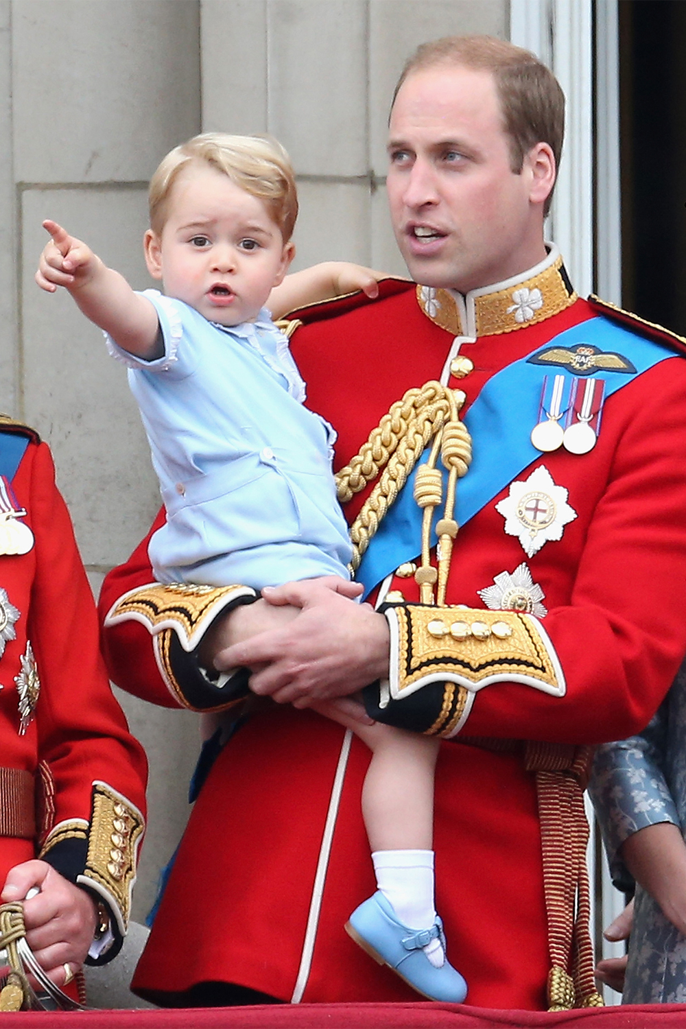 On the balcony of Buckingham Palace with his father Prince William during the Queen's 90th birthday celebrations on June 13, 2015.