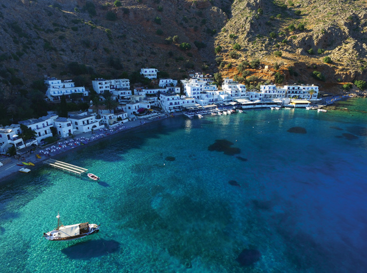 The Greek island of Crete was the destination of choice for Karen Inderbitzen-Waller and Delphine Avril Planqueel. 
