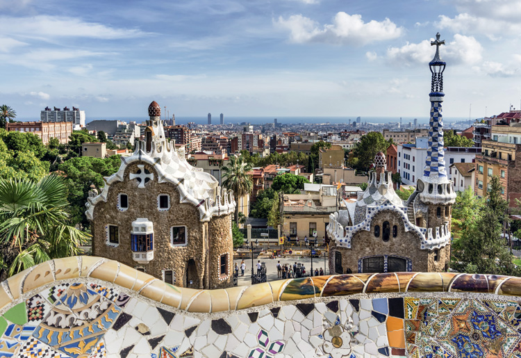 Gaudi’s architecture in Barcelona, Spain, proved a drawcard for Emma Cruikshank and Dan Gosling. 