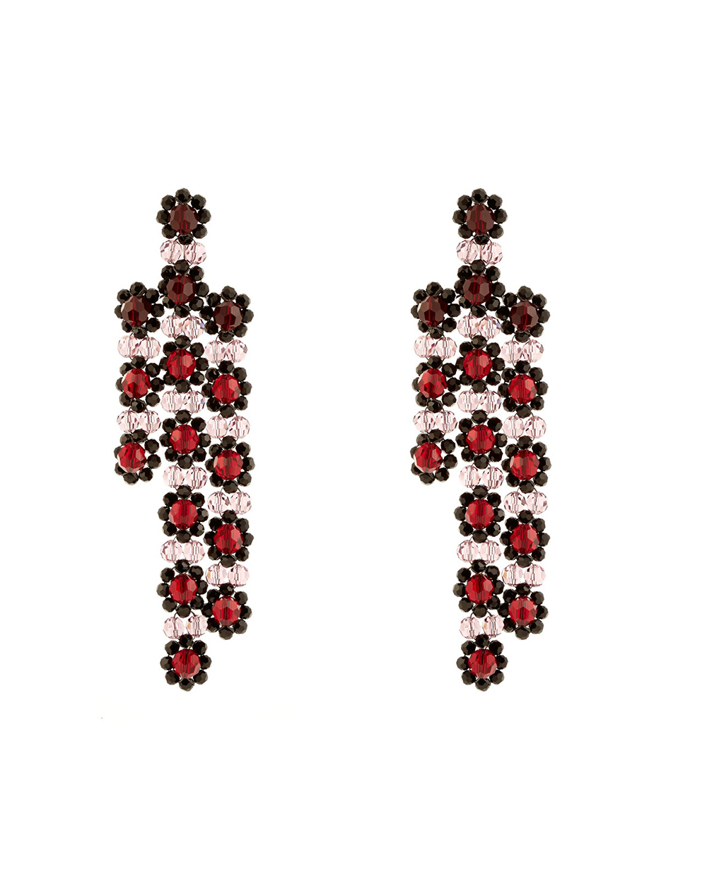 Simone Rocha triple-flower drop earrings