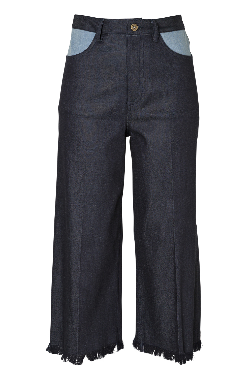 Cropped jeans, $253, by Julian Danger.
