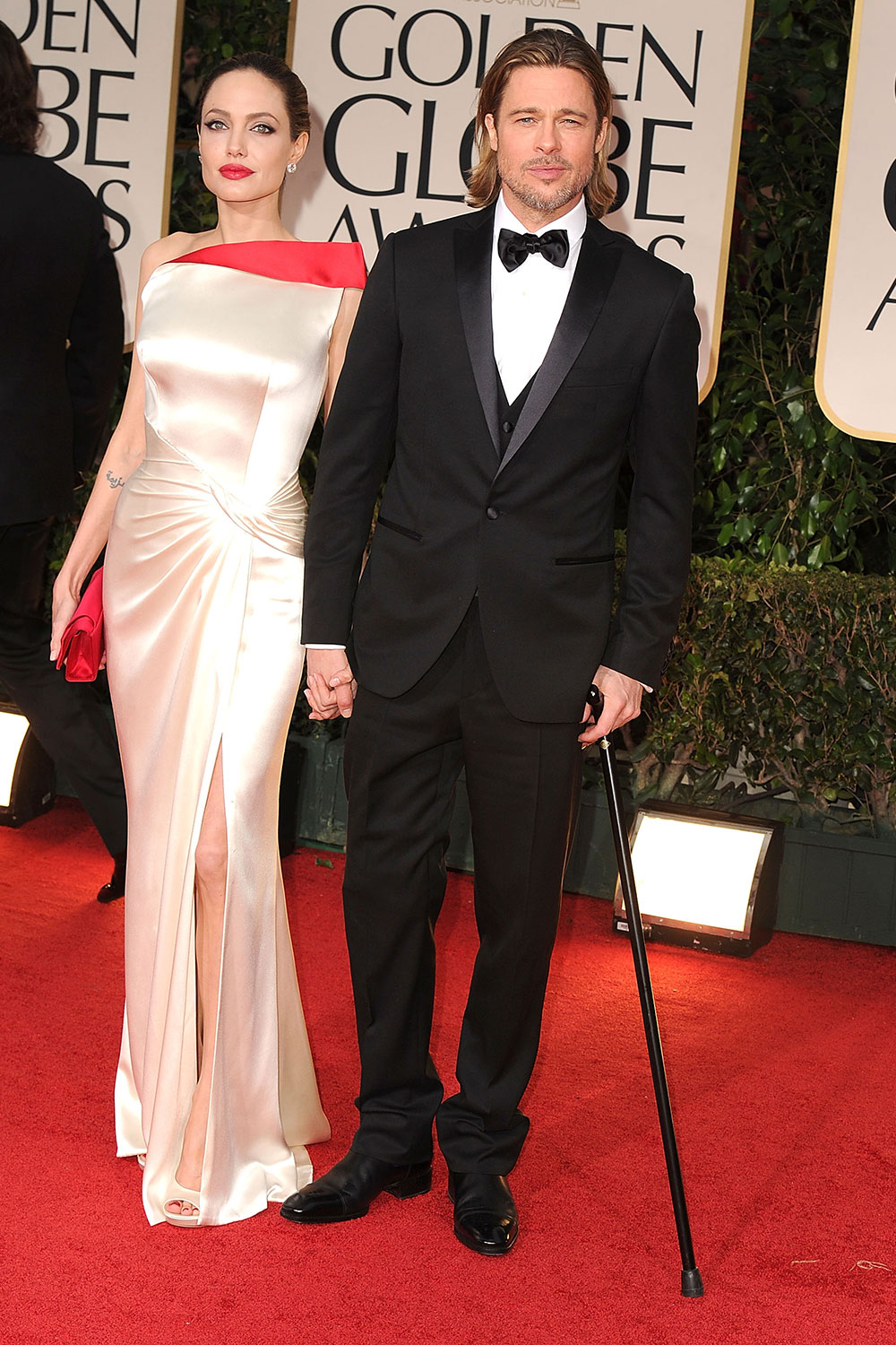 Brad Pitt and Angelina Jolie at the 69th Annual Golden Globe Awards in 2012