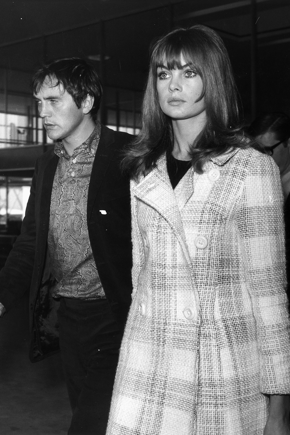 Jean Shrimpton and actor Terence Stamp were one of the most-photographed couples of 1965. Prior to her relationship with Stamp the 'Shrimp' dated British photographer David Bailey from 1960-1964.