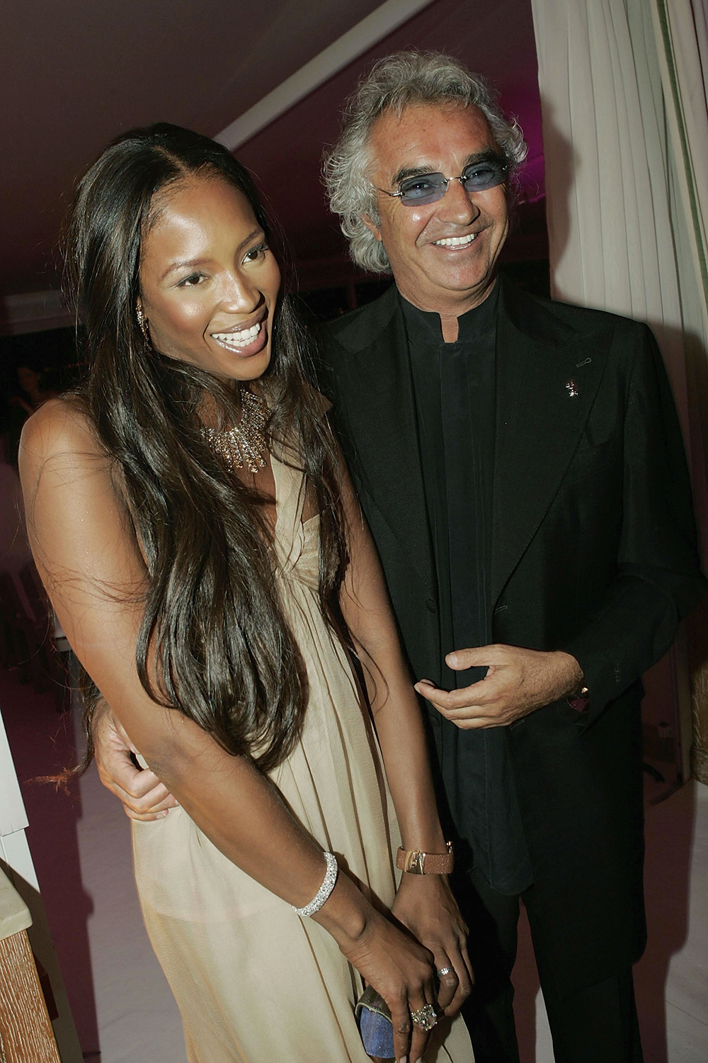 Naomi Campbell was once engaged to Formula One racing head Flavio Briatore in 1998. The couple had an an on-again relationship until their separation in 2003.