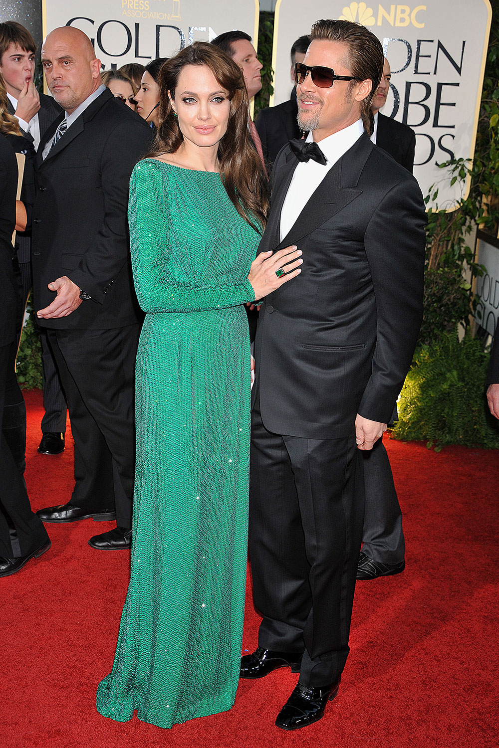 Brad Pitt and Angelina Jolie at the 68th Annual Golden Globe Awards in 2011