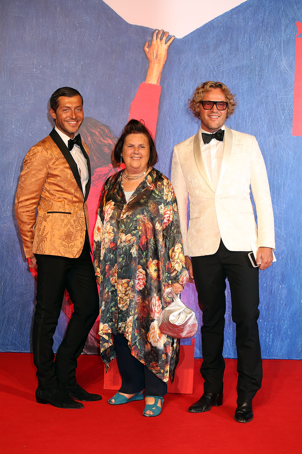 Evangelo Bousis, Suzy Menkes and Peter Dundas at the premiere of Franca: Chaos And Creation.