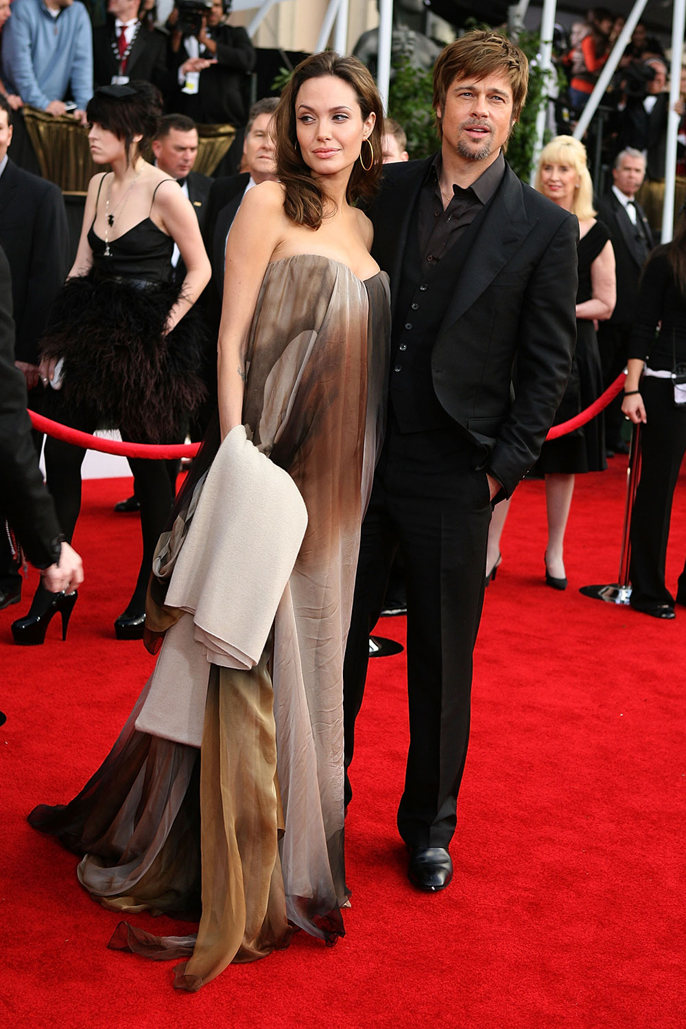 Brad Pitt and Angelina Jolie at the 14th Annual Screen Actors Guild Awards in 2008
