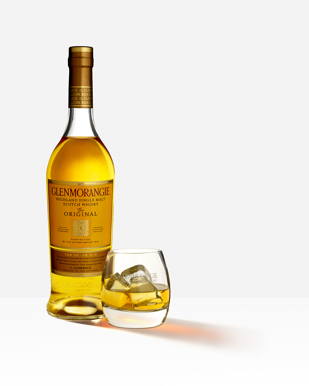 Glenmorangie original whiskey, with glass, $75.