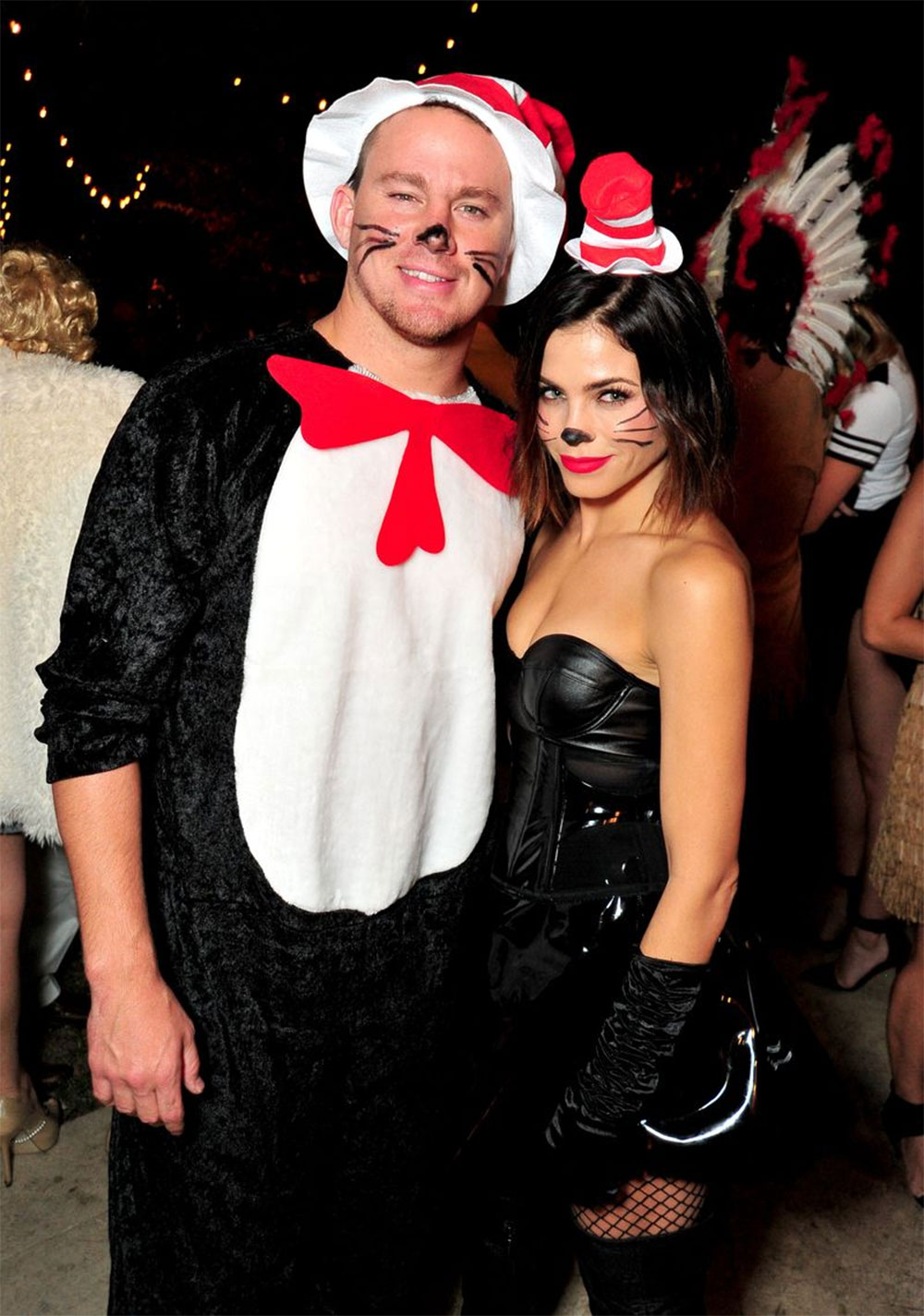 Channing Tatum and Jenna Dewan-Tatum dressed up as Dr Seuss' Cat in the Hat... awww!