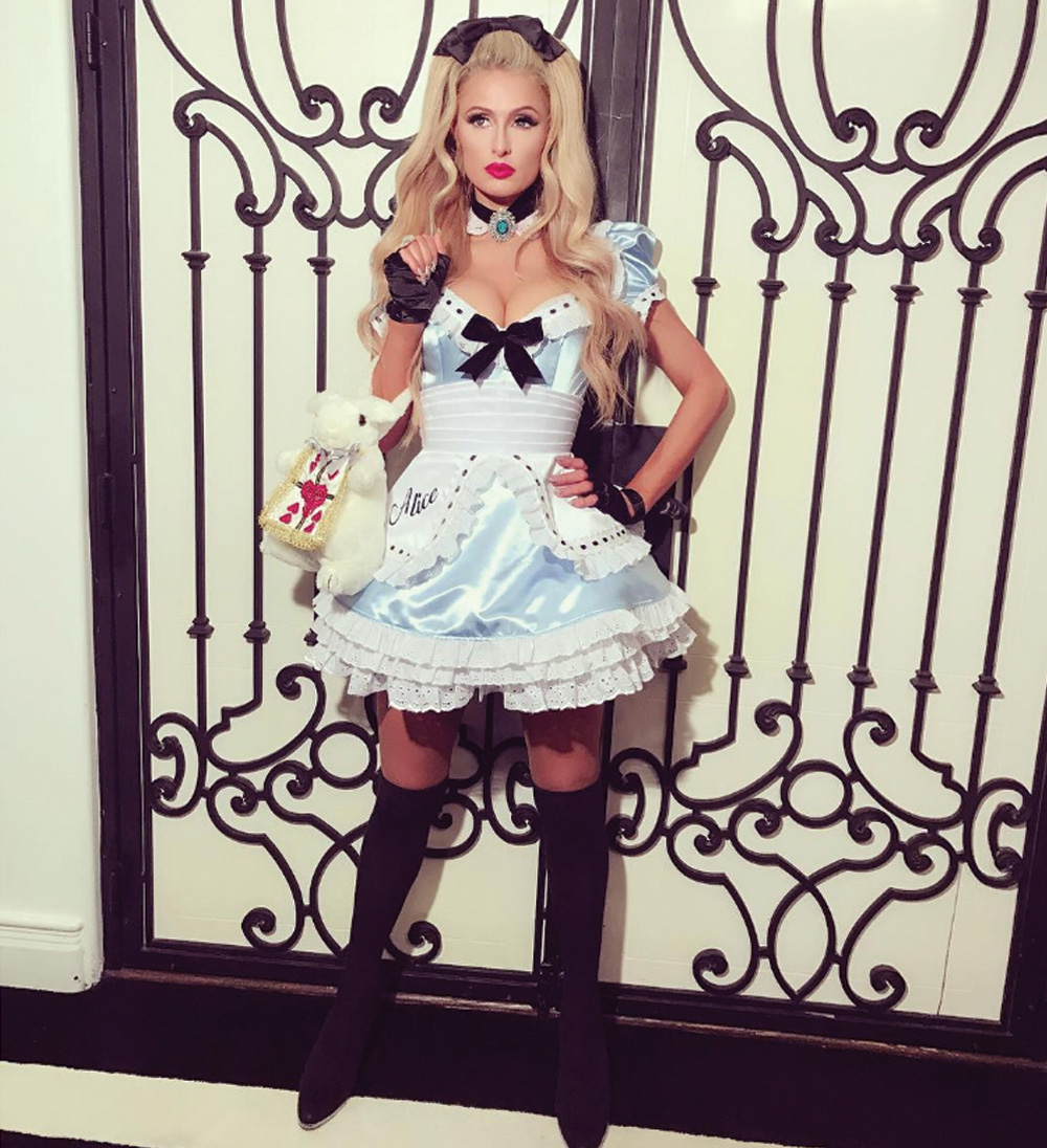 @parishilton dressed as Paris in Wonderland.