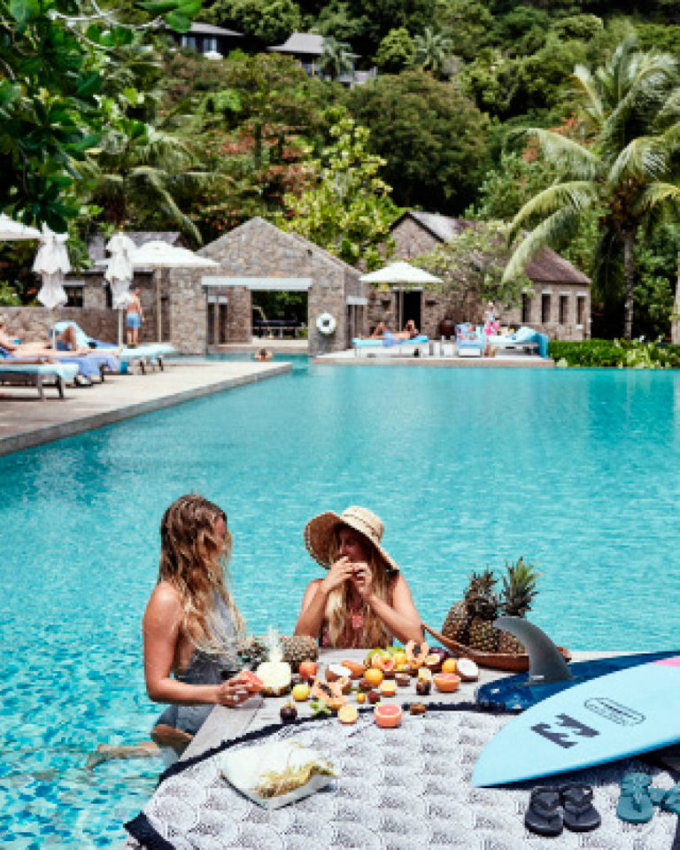 Surfers and their families can enjoy five-star meals and accommodation in the Seychelles.