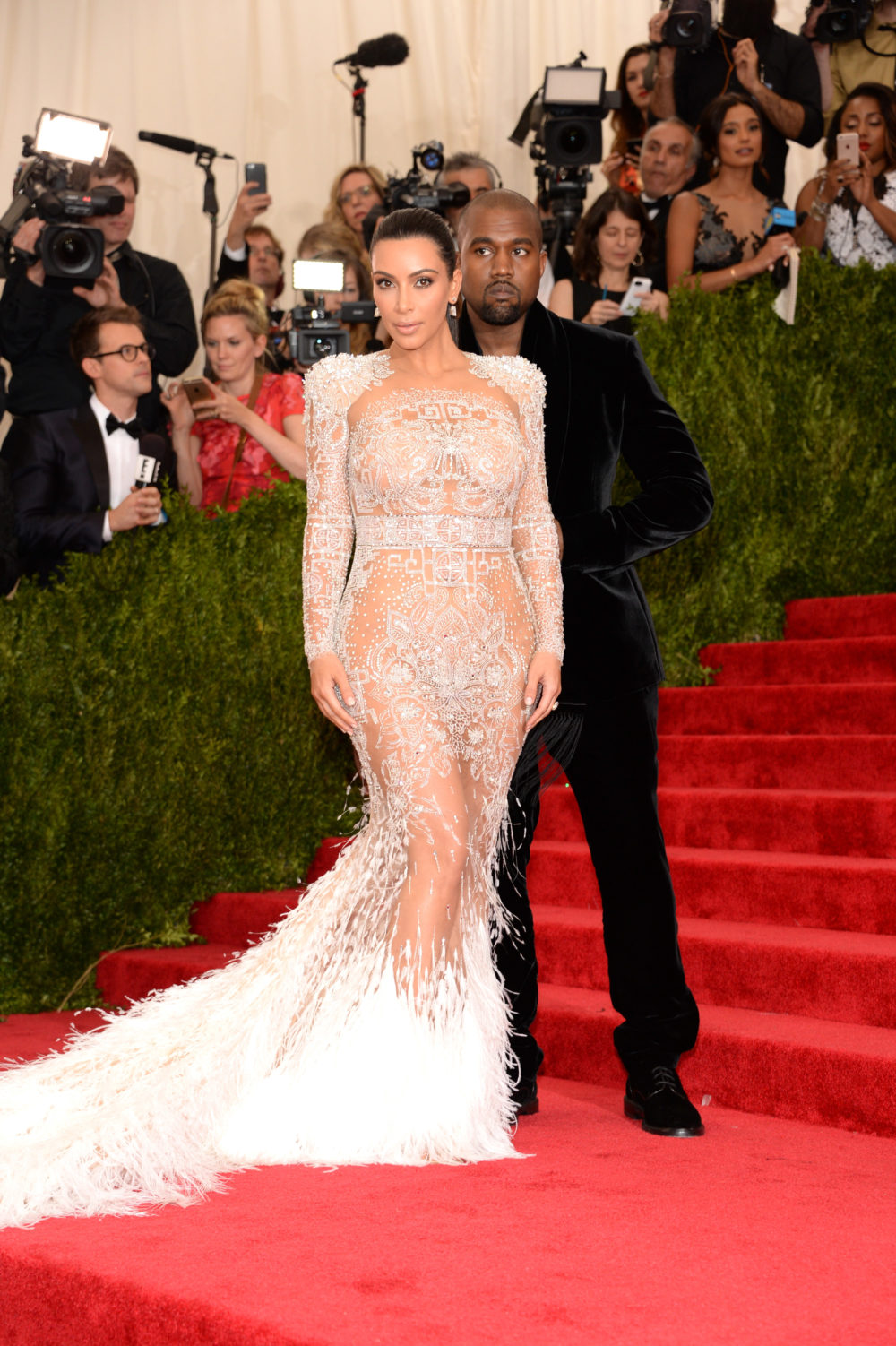 im Kardashian West and Kanye West attend the 'China Through The Looking Glass' Costume Institute Benefit Gala at Metropolitan Museum of Art on May 4, 2015