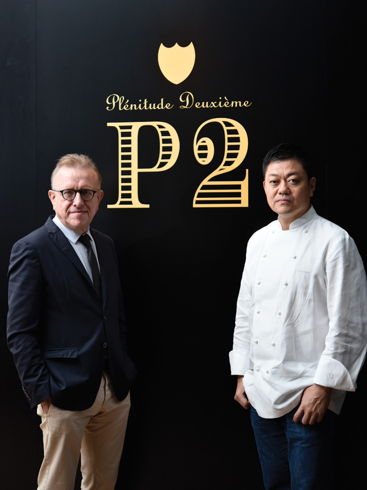 Dom Pérignon Chef de Cave, Richard Geoffroy, with restaurateur, Yoshihiro Narisawa