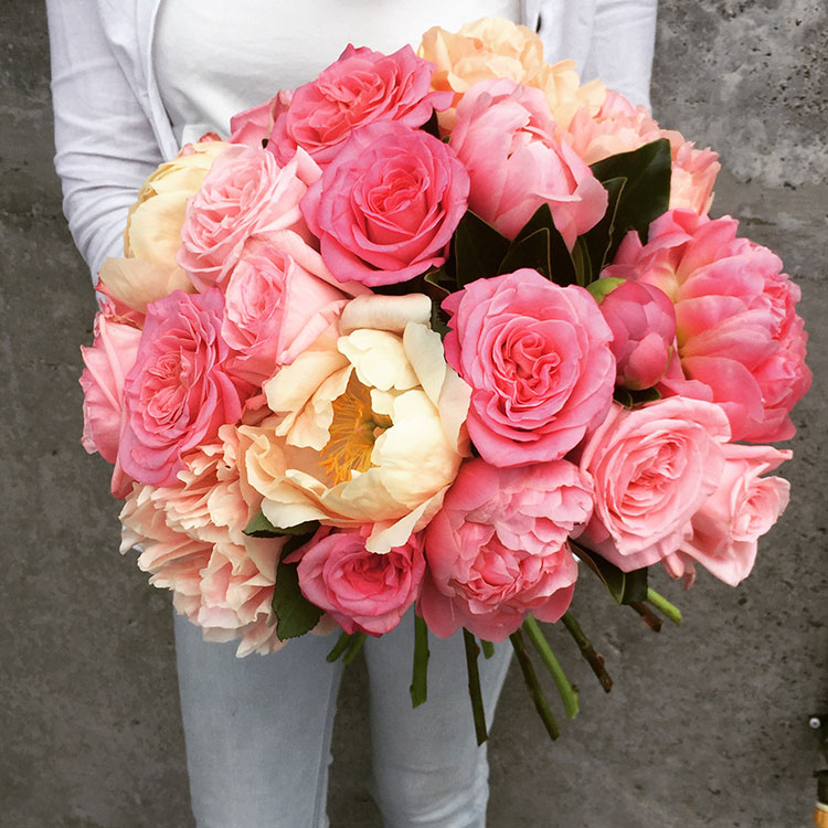 Peony bouquet c/o Eden Hessell at the Botanist