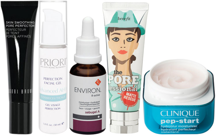 7. Smoothing: Bobbi Brown Skin Smoothing Pore Perfector, $65. 6. Perfecting: Priori Advanced AHA Perfection Facial Gel, $89. 7. Vitamin A: Environ B-Active Sebugel A, $45.80. 8. Mattifying: Benefit The Porefessional Matte Rescue, $49. 9. Blurring: Clinique Pep-Start Hydroblur Moisturizer, $58