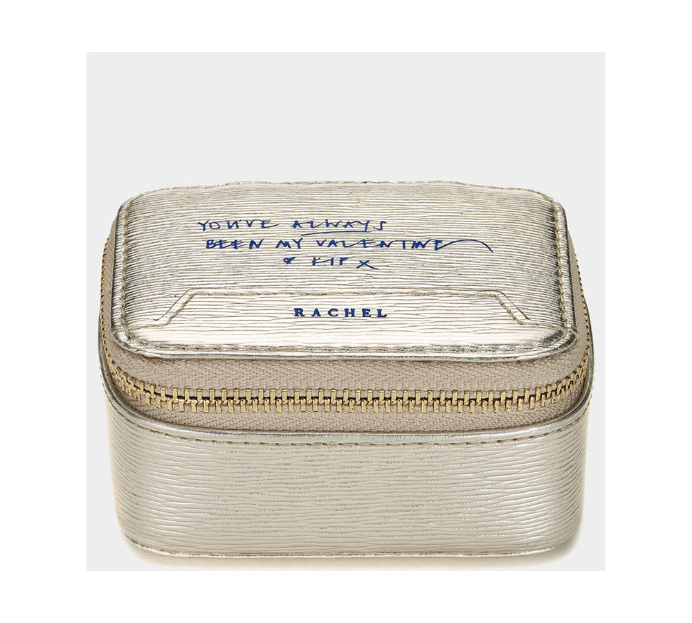Add embossed handwritten messages or drawings to the Anya Hindmarch bespoke collection, like this Anya Hindmarch bespoke small keepsake box, £195 (approx. NZD $343)