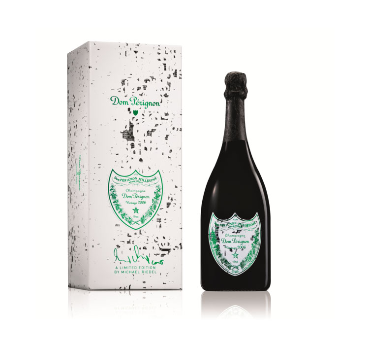 Limited edition Dom Pérignon 2006 with Michael Riedel-designed bottle, $250 from Glengarry, Decant and leading independents