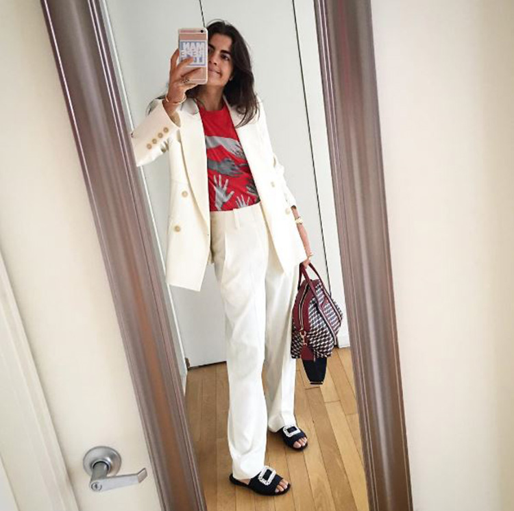 Power dressing is done best by the Man Repeller herself. Two words: Girl. Boss.