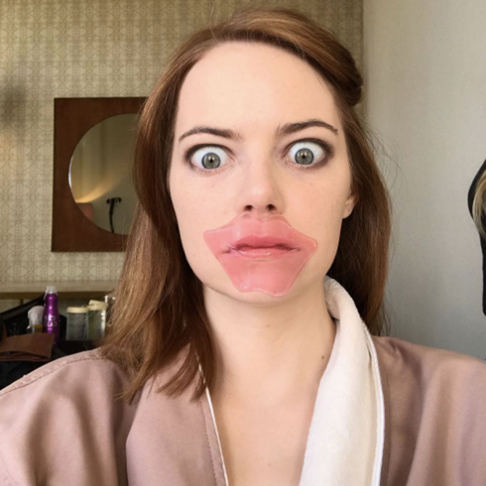 Emma Stone lip mask