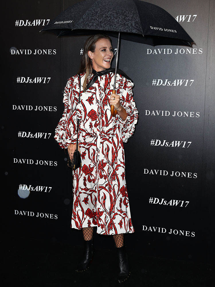 Not even the rain could dampen Oracle Fox blogger Amanda Shadforth's on-trend outfit at the David Jones Autumn/Winter collection launch.