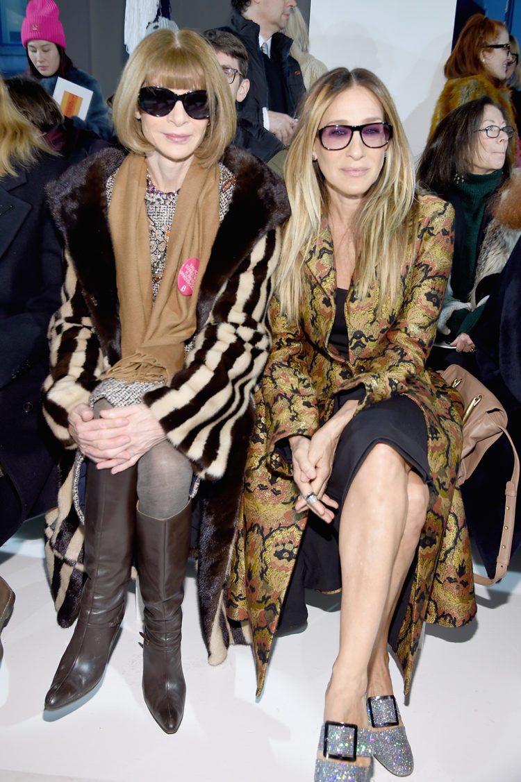 If we could only invite two people to the dinner of our dreams, it would be the fashion power-pairing of Anna Wintour and Sarah Jessica Parker, dressed as they were front row at Calvin Klein.