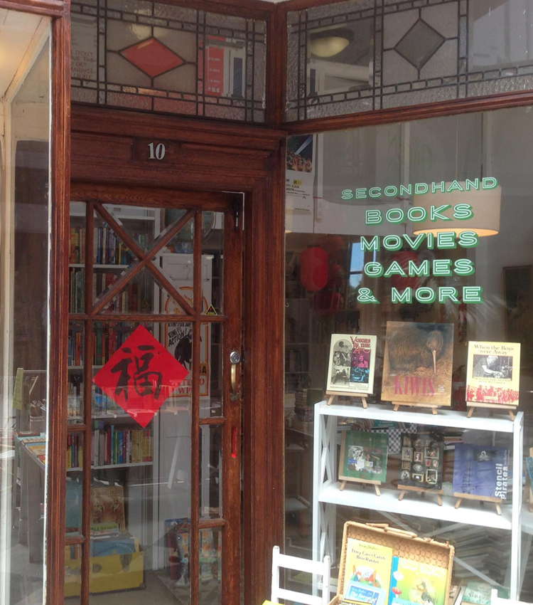Down St Kevins Arcade, off Karangahape Road, The Green Dolphin is a welcoming and relaxed store with secondhand books, movies, games and other trinkets.
