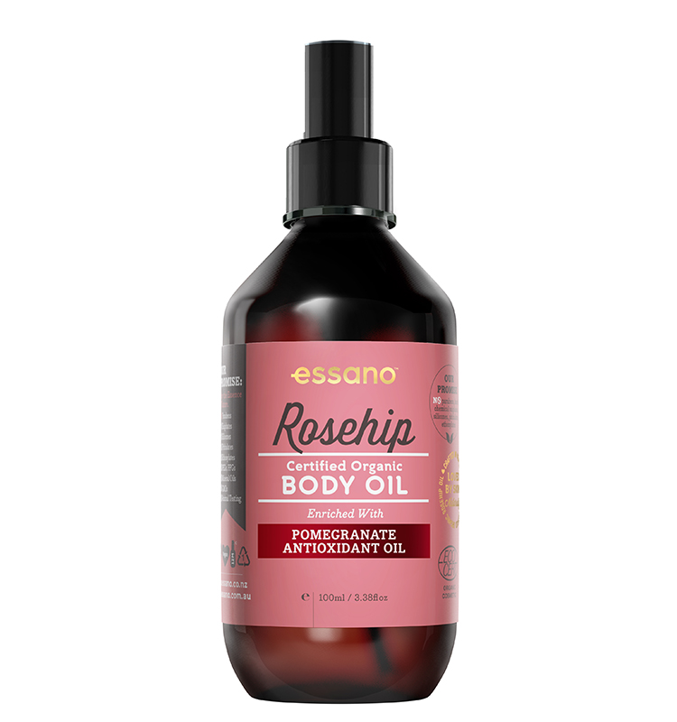 Essano Rosehip Body Oil with Pomegranate Antioxidant Oil, $27.99