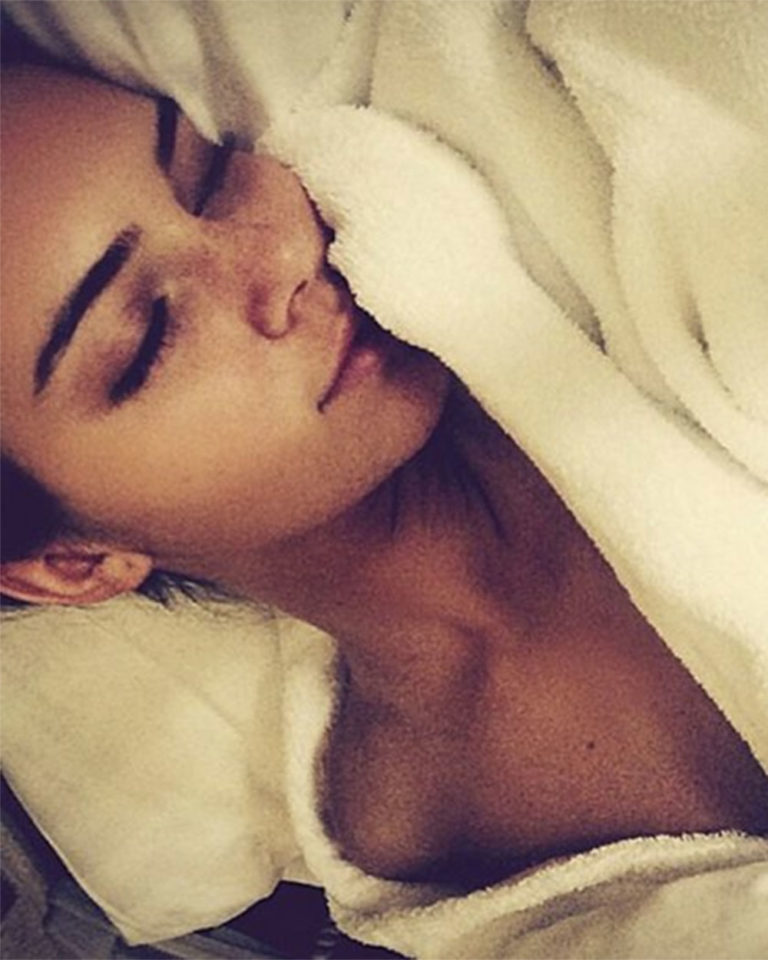 Kendall Jenner sleeping