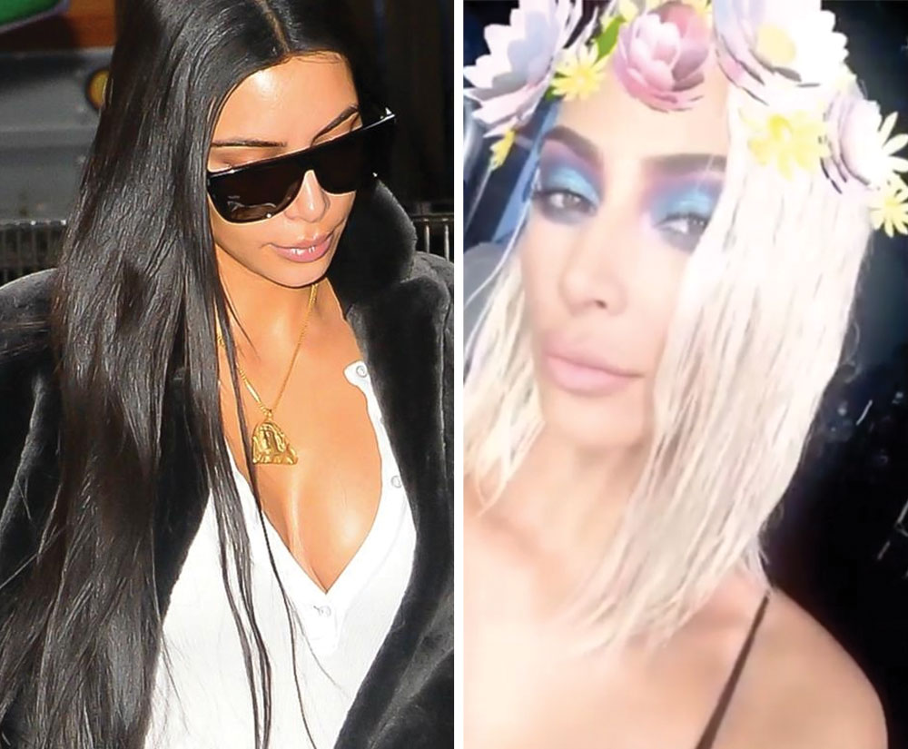 Kim Kardashian celebrity hair 2017