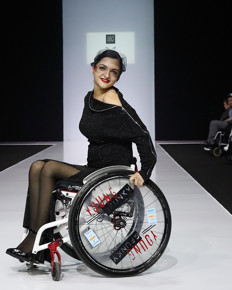 wheelchairs models Moscow Fashion Week
