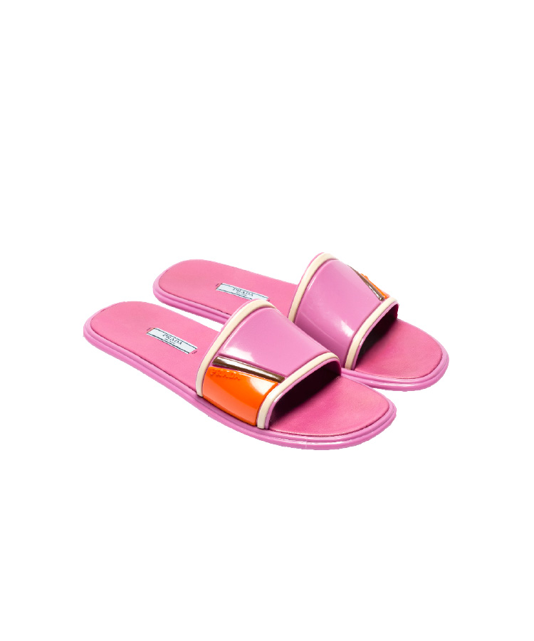 Slides, $1,362, by Prada.