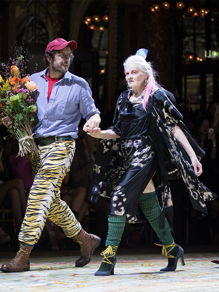 Vivienne Westwood wowed the crowd at her Paris Fashion Week show by stepping out in her eponymous label.