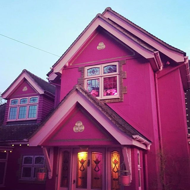 AirBnB pink house