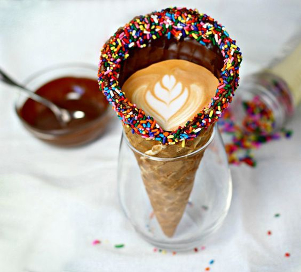 This one probably won't be your morning go-to, but imagine the joy of of crunching into this chocolate-lined coffee-filled cone at 3pm. Heaven.
